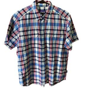 Patagonia Men's Shirt L Plaid Short-Sleeve Nylon/Polyester Blend Snaps